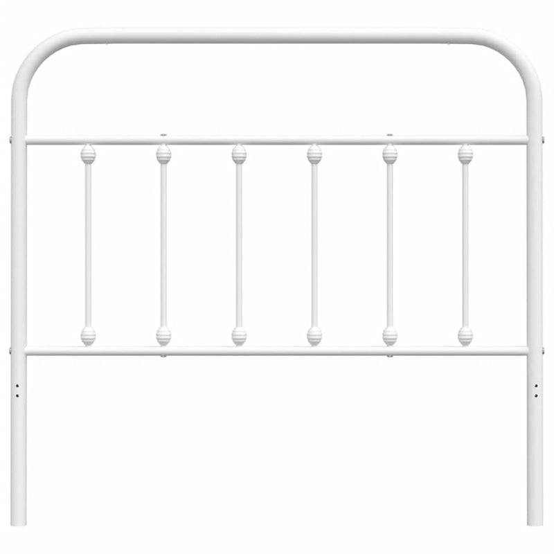 Metal Headboard White 107 cm King Single