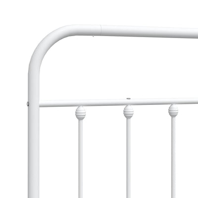 Metal Headboard White 107 cm King Single