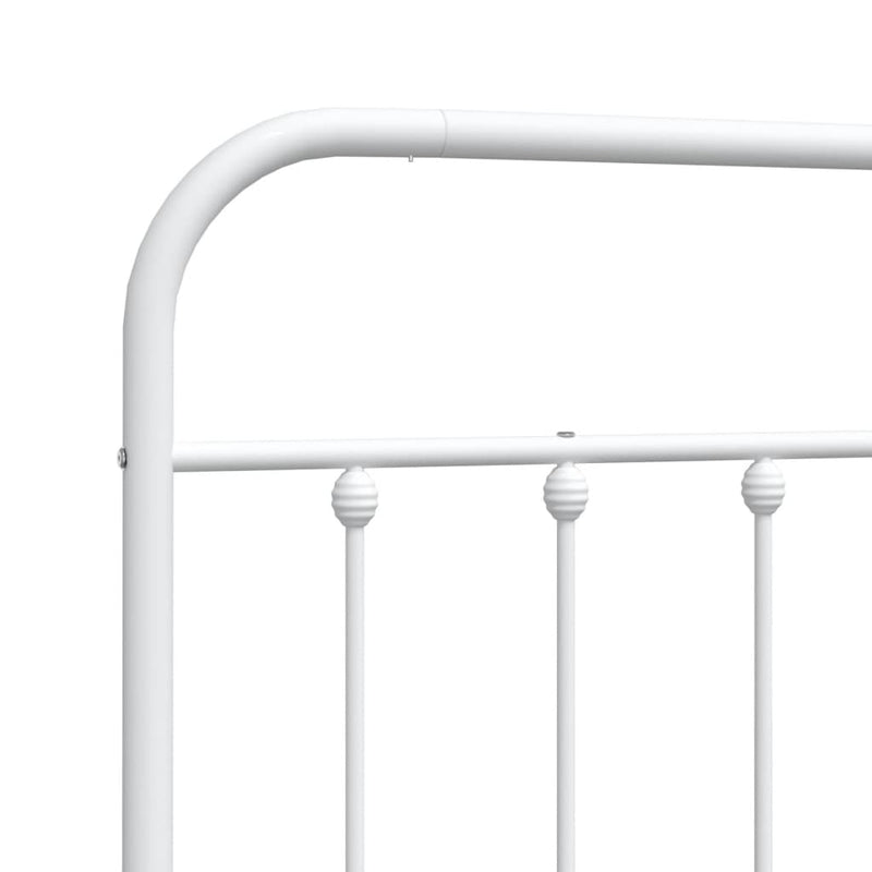 Metal Headboard White 107 cm King Single