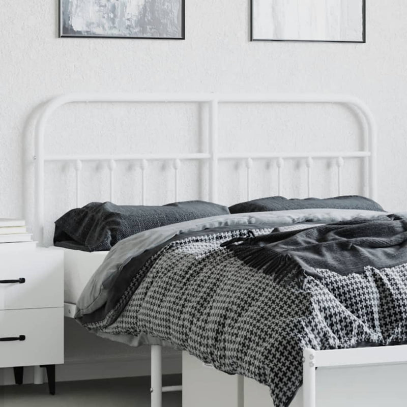 Metal Headboard White 137 cm Double