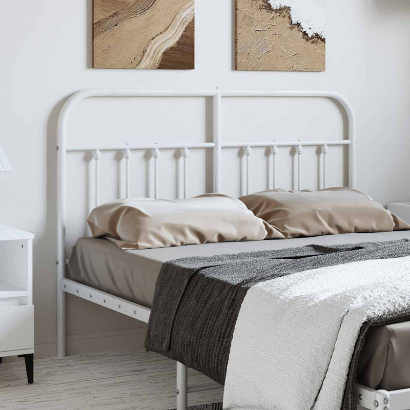 Metal Headboard White 152 cm Queen