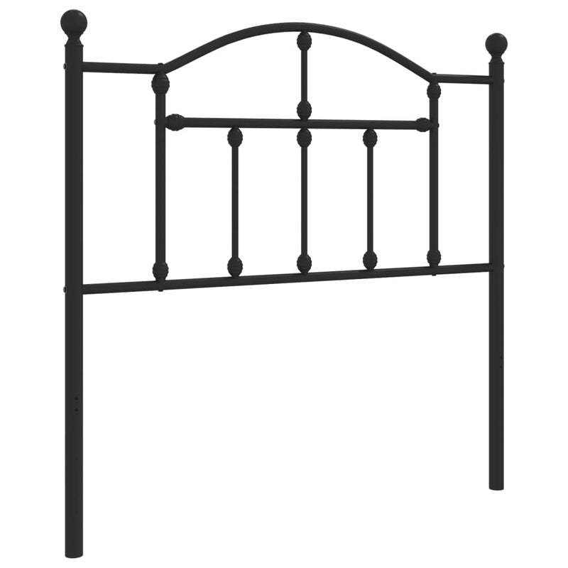 Metal Headboard Black 90 cm