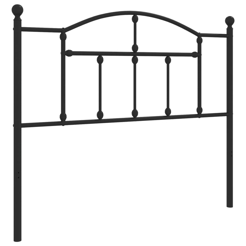 Metal Headboard Black 107 cm King Single