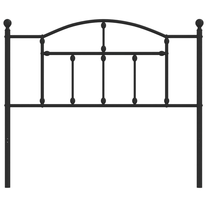 Metal Headboard Black 107 cm King Single