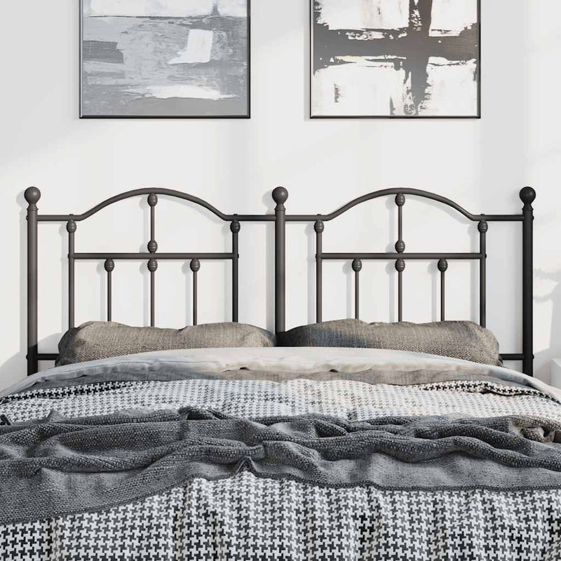 Metal Headboard Black 137 cm Double