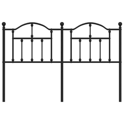 Metal Headboard Black 137 cm Double