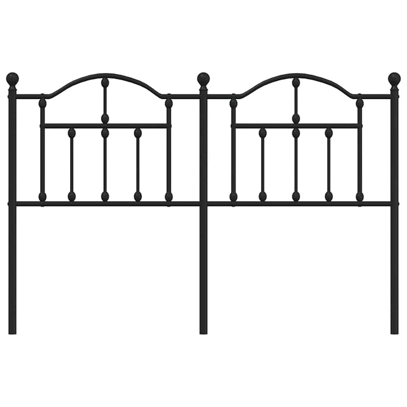 Metal Headboard Black 137 cm Double