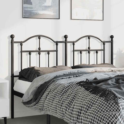 Metal Headboard Black 137 cm Double