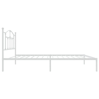 Metal Bed Frame without Mattress with Headboard White 90x190 cm