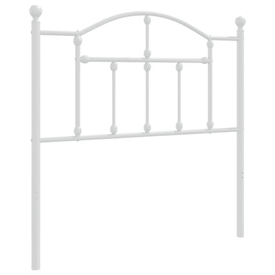 Metal Headboard White 90 cm