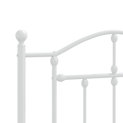 Metal Headboard White 90 cm