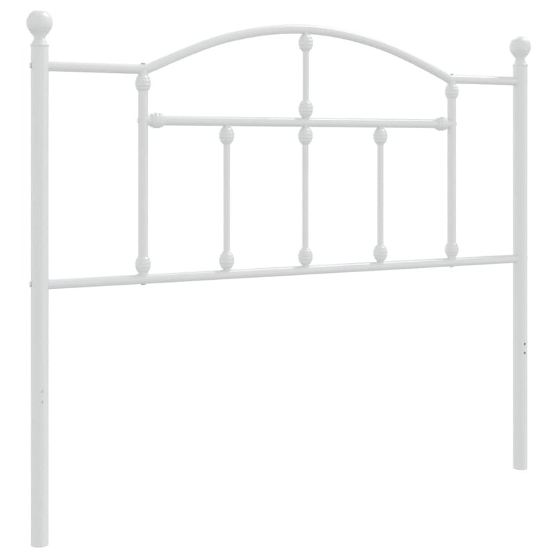 Metal Headboard White 107 cm King Single