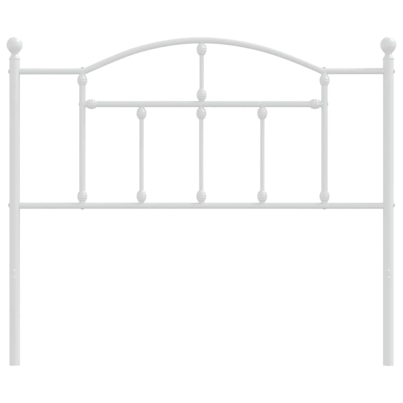 Metal Headboard White 107 cm King Single