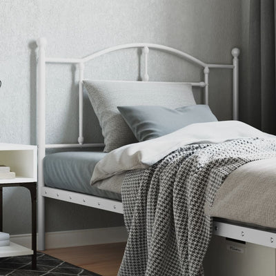 Metal Headboard White 107 cm King Single