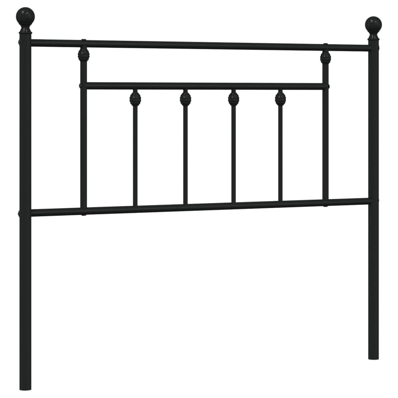 Metal Headboard Black 107 cm King Single