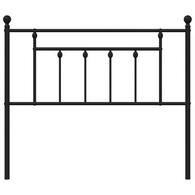 Metal Headboard Black 107 cm King Single