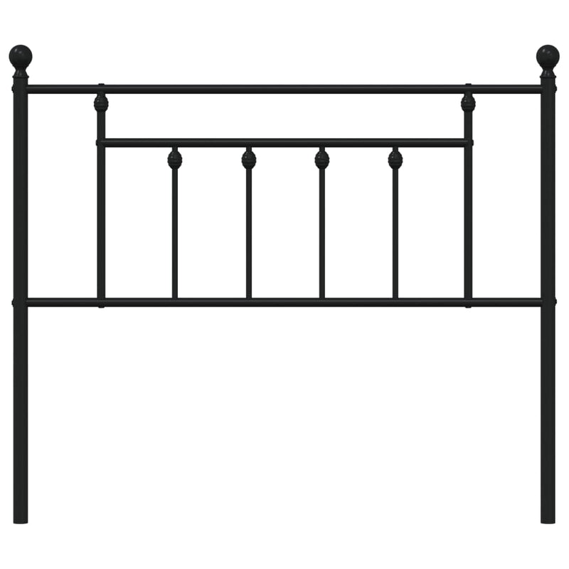 Metal Headboard Black 107 cm King Single