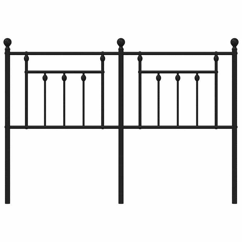 Metal Headboard Black 152 cm Queen