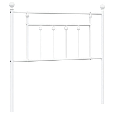 Metal Headboard White 90 cm