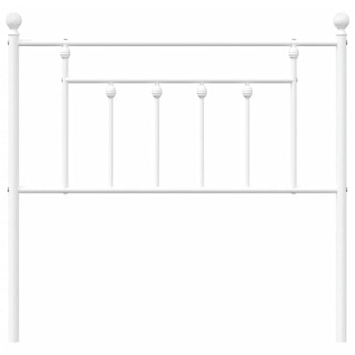 Metal Headboard White 90 cm