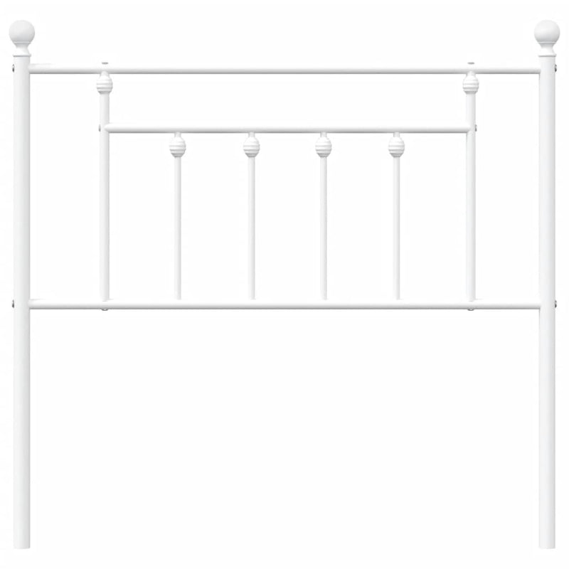 Metal Headboard White 90 cm