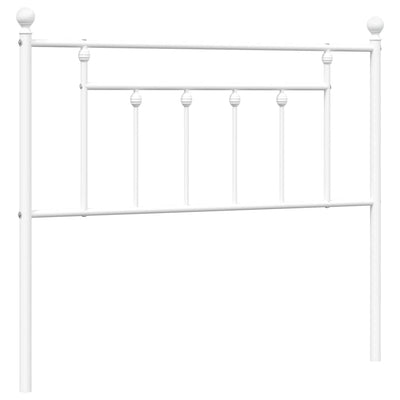 Metal Headboard White 107 cm King Single