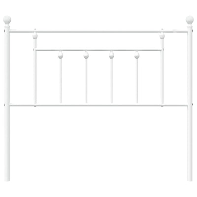 Metal Headboard White 107 cm King Single