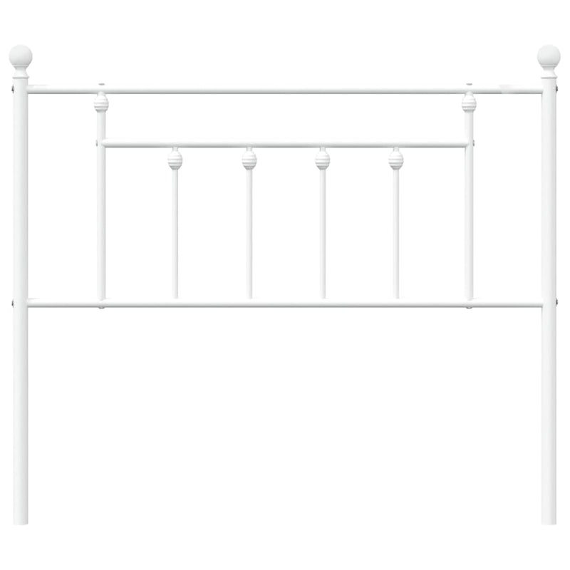 Metal Headboard White 107 cm King Single