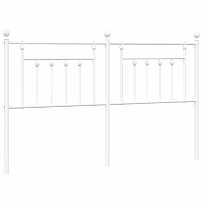 Metal Headboard White 183 cm King