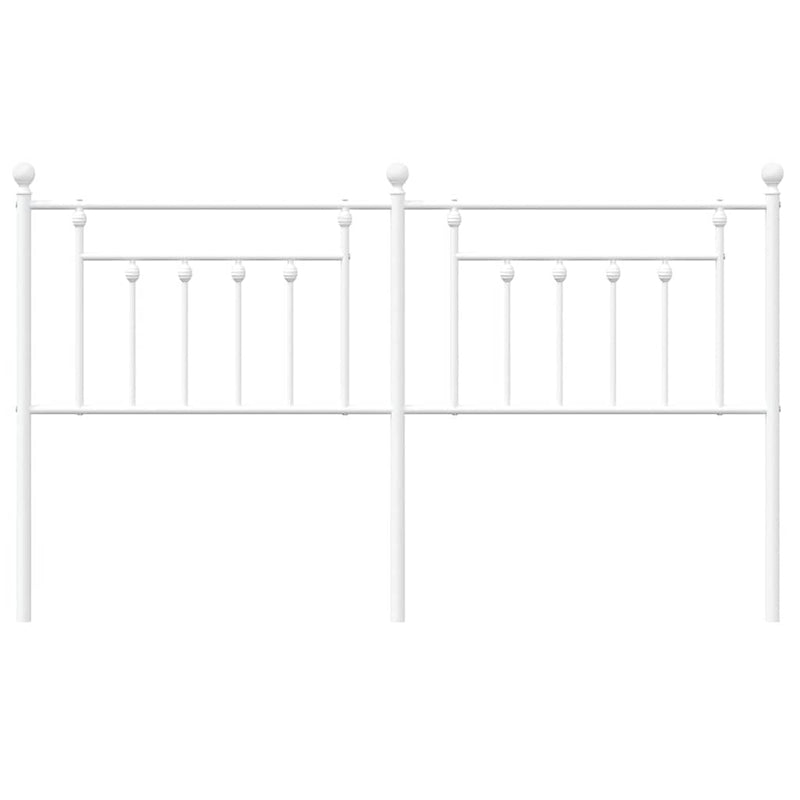 Metal Headboard White 183 cm King