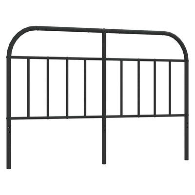 Metal Headboard Black 152 cm Queen