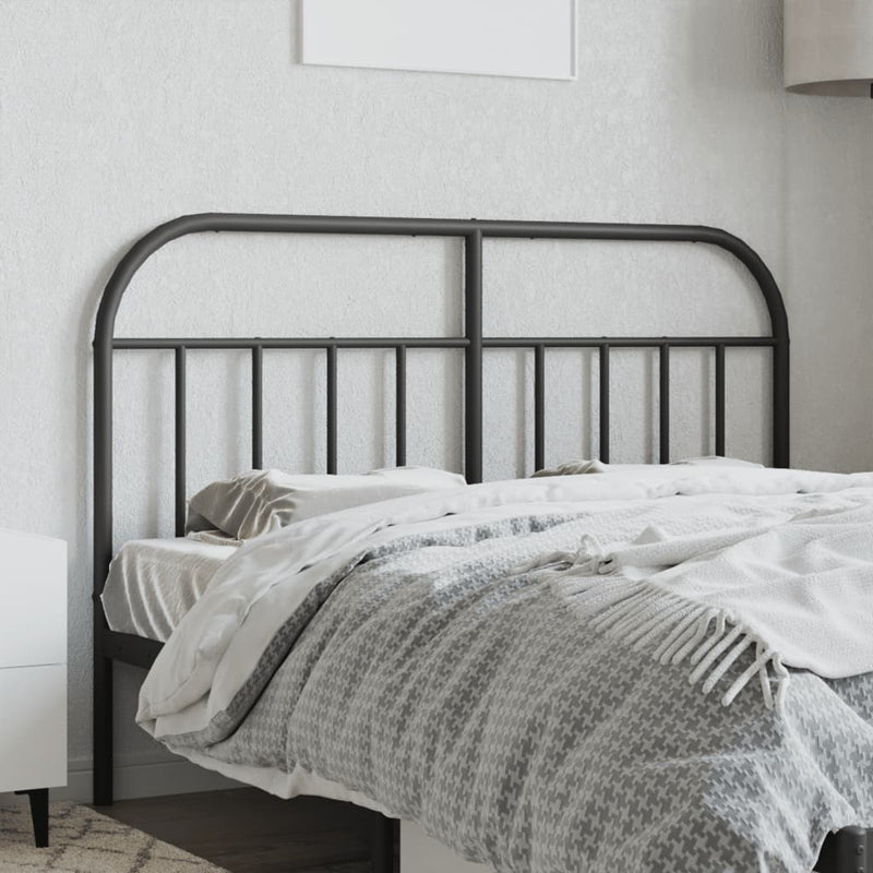 Metal Headboard Black 152 cm Queen