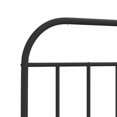 Metal Headboard Black 152 cm Queen