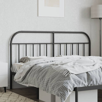 Metal Headboard Black 183 cm King