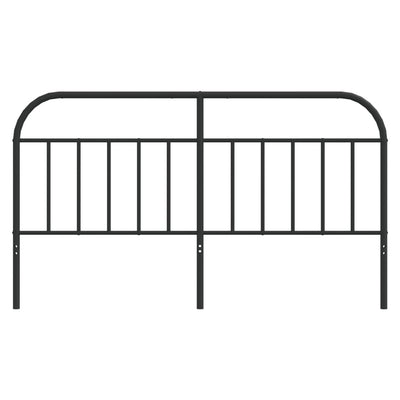 Metal Headboard Black 183 cm King