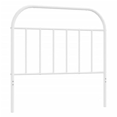 Metal Headboard White 107 cm King Single