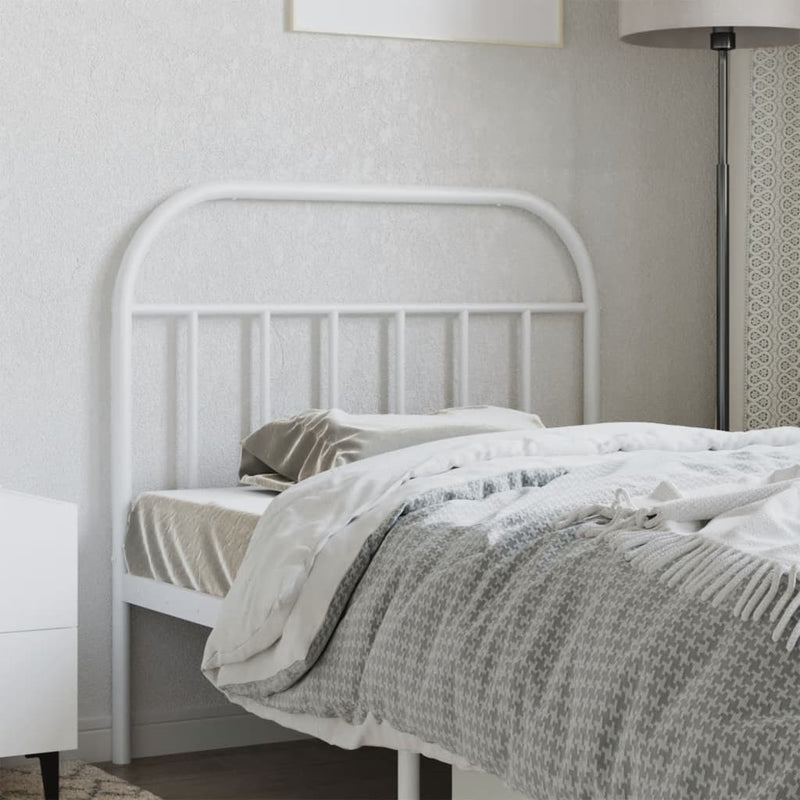 Metal Headboard White 107 cm King Single