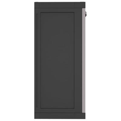 Outdoor Storage Cabinet Grey and Black 65x37x85 cm PP