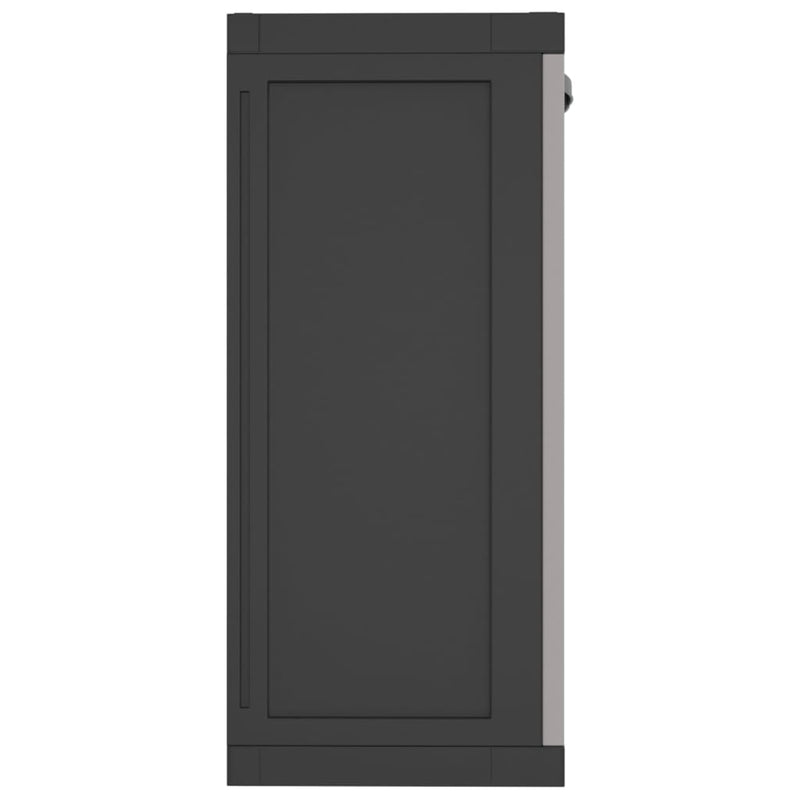 Outdoor Storage Cabinet Grey and Black 65x37x85 cm PP