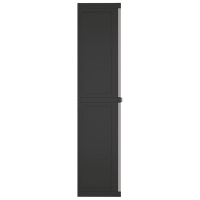 Outdoor Storage Cabinet Grey and Black 65x37x165 cm PP