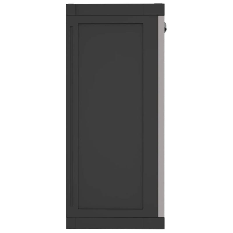 Outdoor Storage Cabinet Grey and Black 97x37x85 cm PP