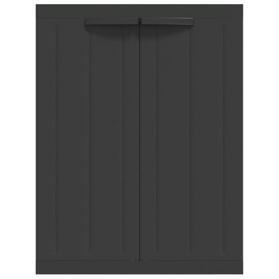 Outdoor Storage Cabinet Black 65x37x85 cm PP