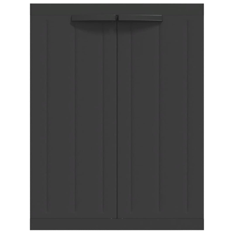 Outdoor Storage Cabinet Black 65x37x85 cm PP