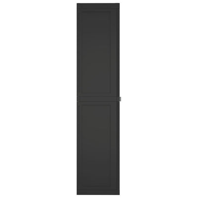 Outdoor Storage Cabinet Black 65x37x165 cm PP