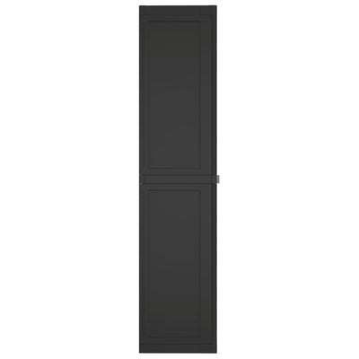 Outdoor Storage Cabinet Black 65x37x165 cm PP