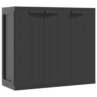 Outdoor Storage Cabinet Black 97x37x85 cm PP