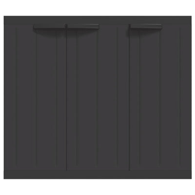 Outdoor Storage Cabinet Black 97x37x85 cm PP