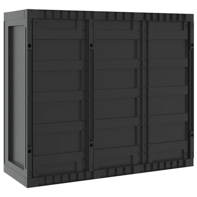 Outdoor Storage Cabinet Black 97x37x85 cm PP