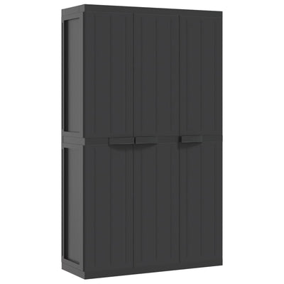 Outdoor Storage Cabinet Black 97x37x165 cm PP