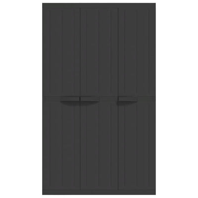 Outdoor Storage Cabinet Black 97x37x165 cm PP